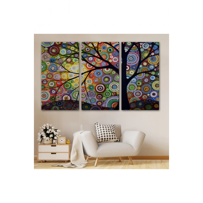 Sürreal Ağaçtaki Renkler Senfonisi Tablosu-6645