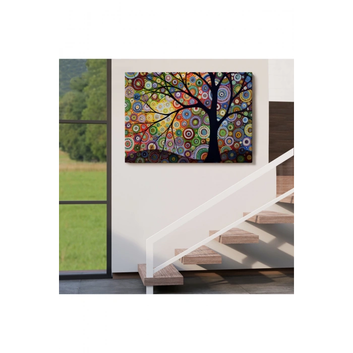 Sürreal Ağaçtaki Renkler Senfonisi Tablosu-6645