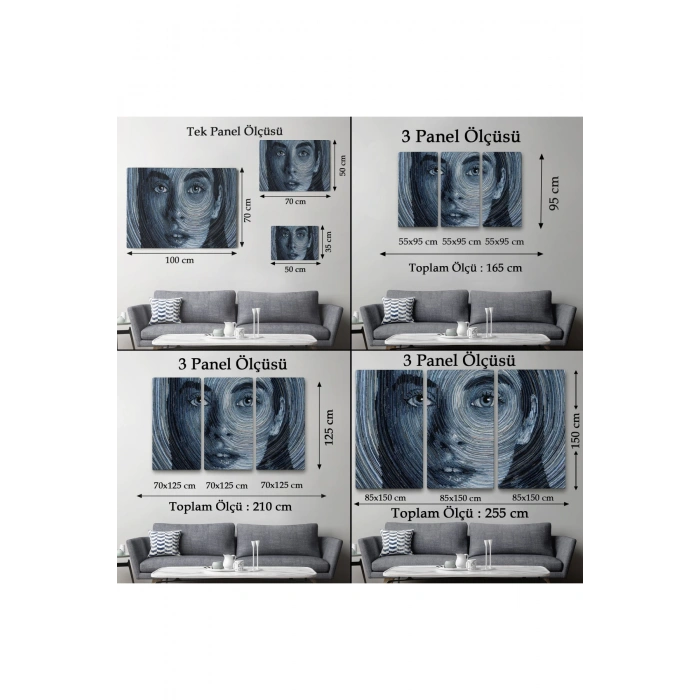 Sürreal Kadın Dekoratif Duvar Tablosu-6530