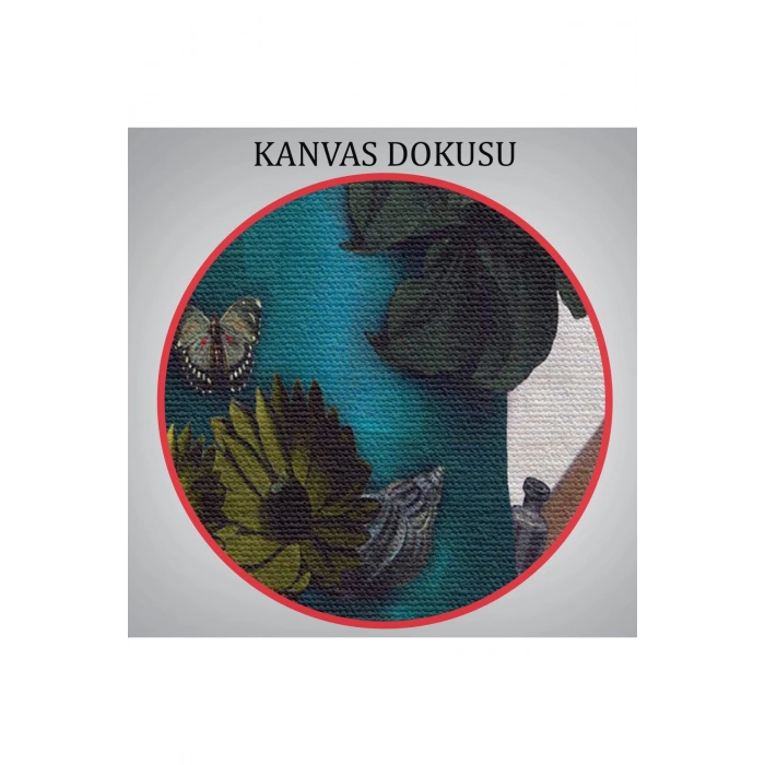 Sürreal Şapkalı Geyik Dekoratif Duvar Tablosu-6468