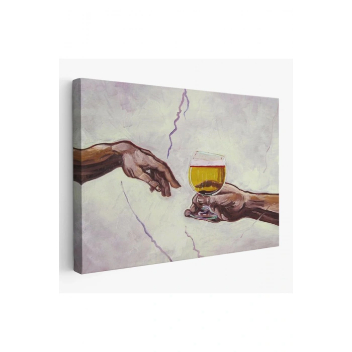 Tanrının Ademe Bira İkramı Tablosu-6576