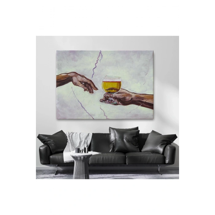 Tanrının Ademe Bira İkramı Tablosu-6576