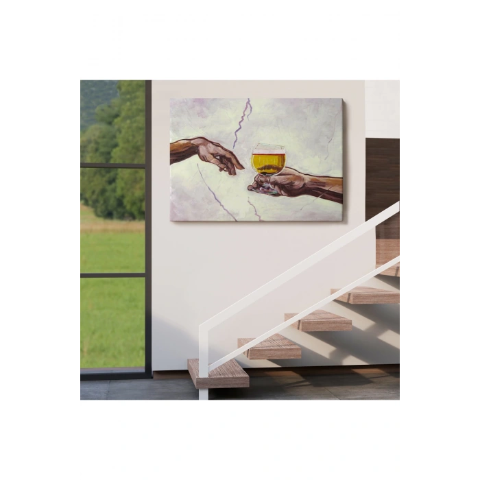 Tanrının Ademe Bira İkramı Tablosu-6576