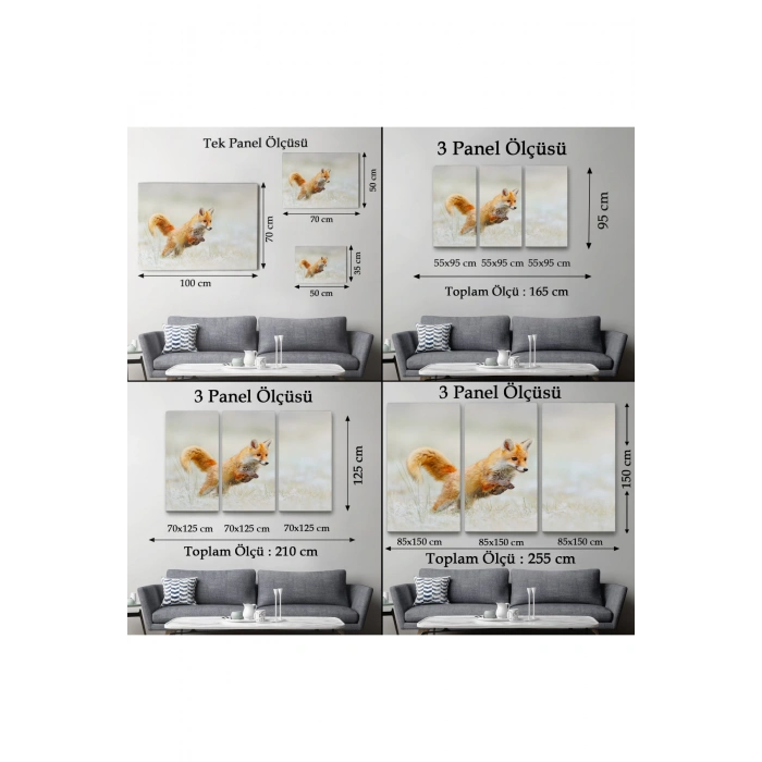 Tilki Dekoratif Kanvas Tablo 1165
