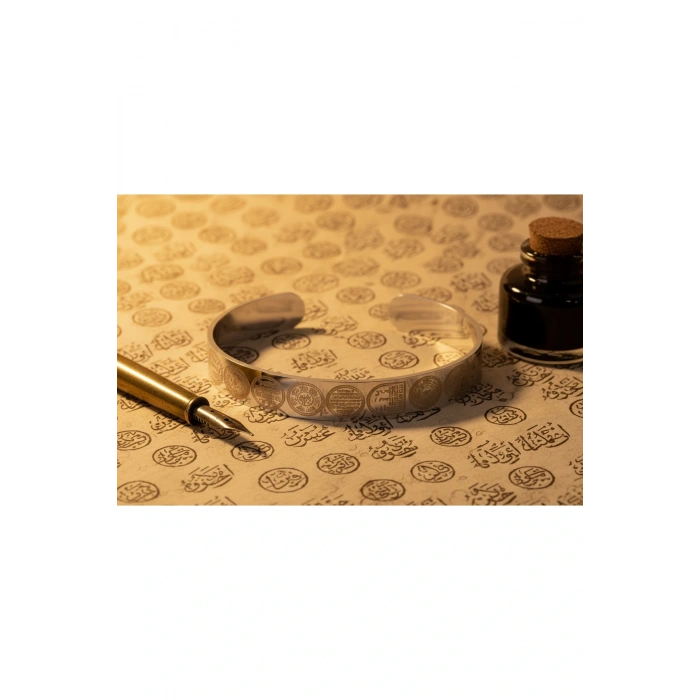 Titanyum Kaplama Gümüş Renk Dualı Çelik Bileklik Paslanmaz Kararmaz Unisex