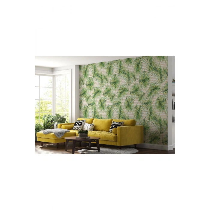 Tropikal Ağaç Yaprakları Duvar Kağıdı-5565