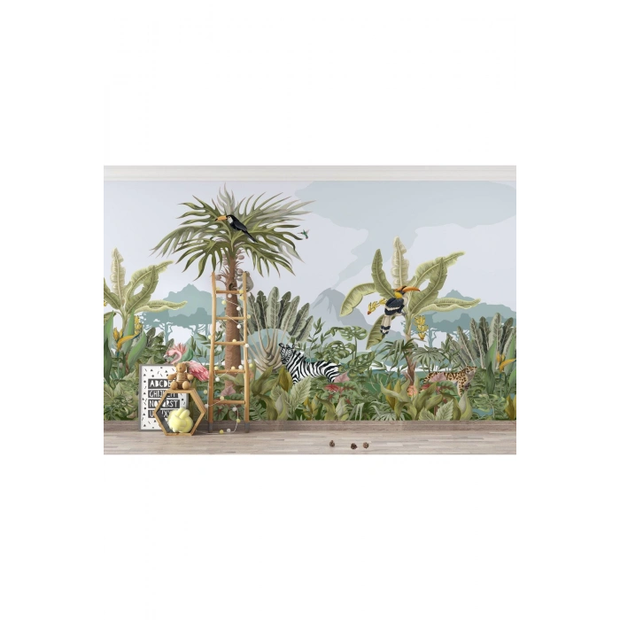 Tropikal Sarmaşık Desenli Duvar Kağıdı-5627