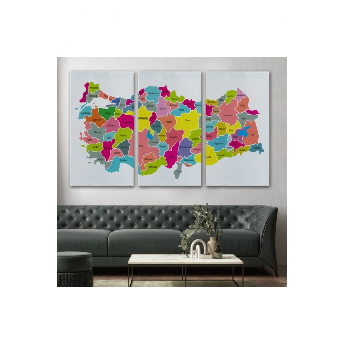 Türkiye Haritası Kanvas Tablo-1023