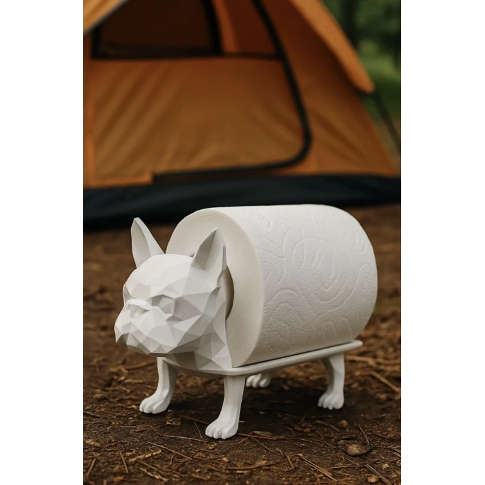 Tuvalet Kağıdı Tutucu Buldog Siyah Beyaz