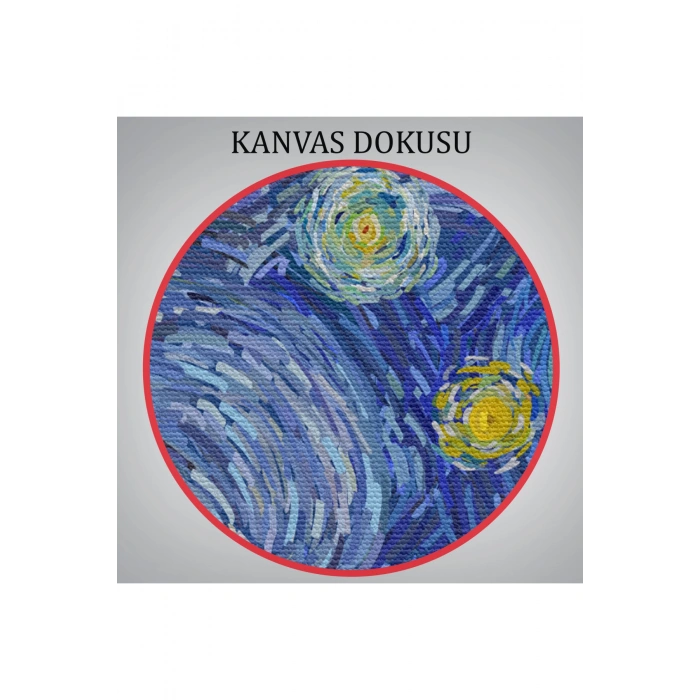 Van Gogh Yıldızlı Gece Dekoratif Kanvas Tablo-6519