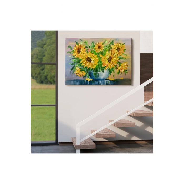 Vazodaki Ayçiçekleri Duvar Tablosu-1237