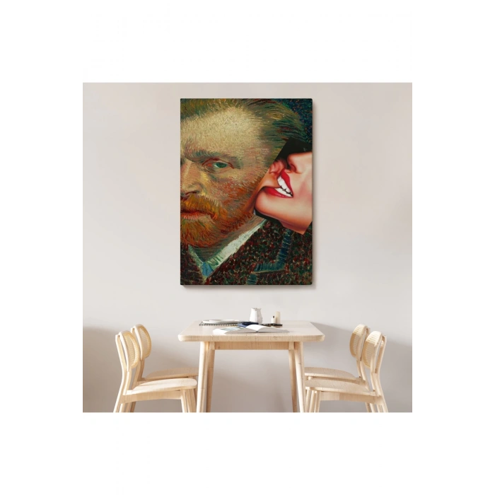 Vincent van Gogh Kulağını Isıran Kadın Pop Art Tablo-6486