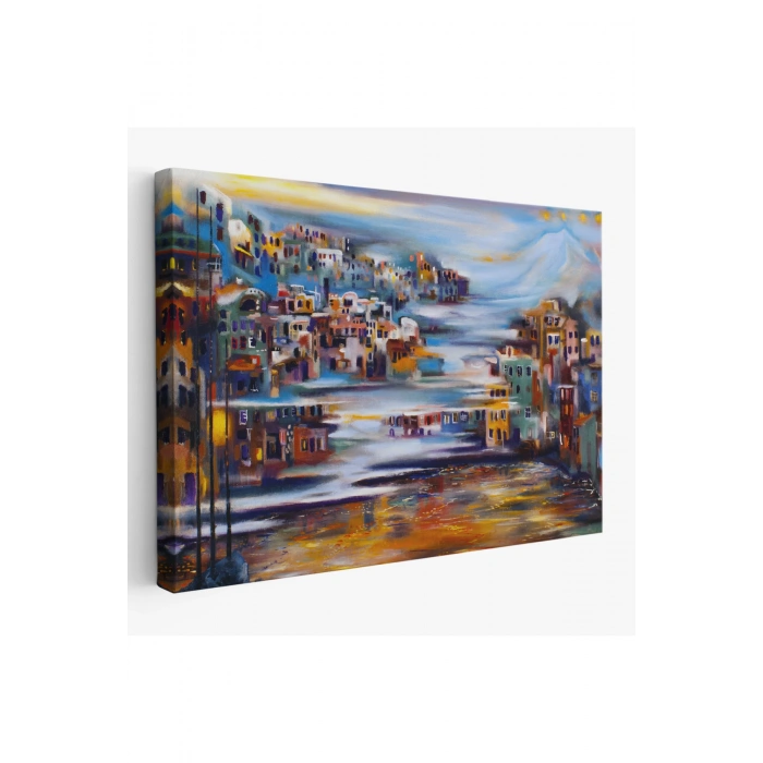 Volkan Eteğindeki Kasaba Duvar Tablosu-1226