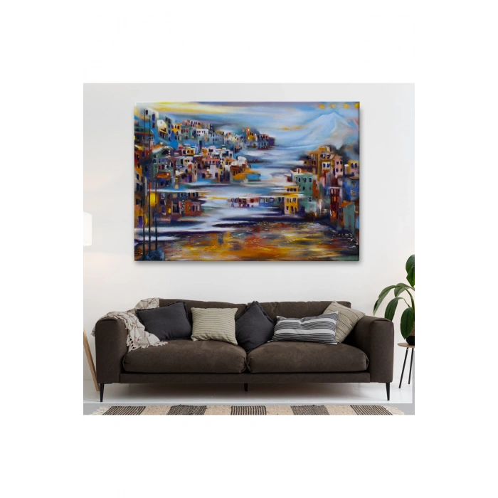 Volkan Eteğindeki Kasaba Duvar Tablosu-1226