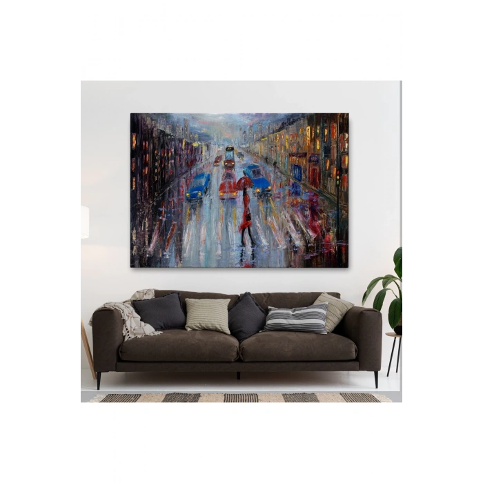 Yağlı Boya Görünümlü Modern Kanvas Duvar Tablosu, Tablo-1197