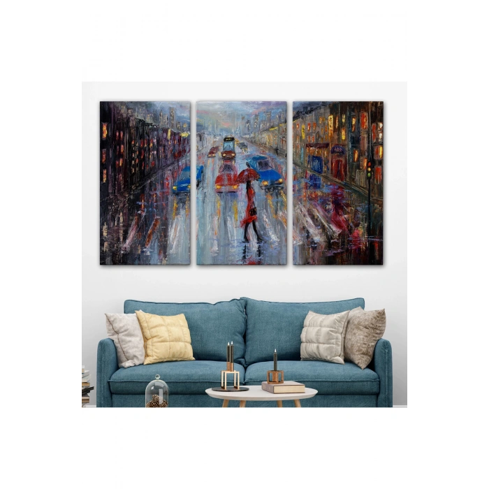 Yağlı Boya Görünümlü Modern Kanvas Duvar Tablosu, Tablo-1197