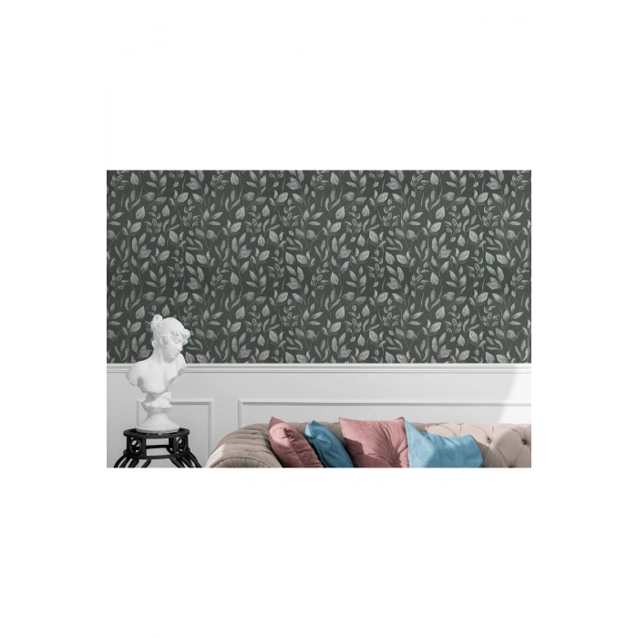 Yaprak Desenli İskandinav Duvar Kağıdı-5556