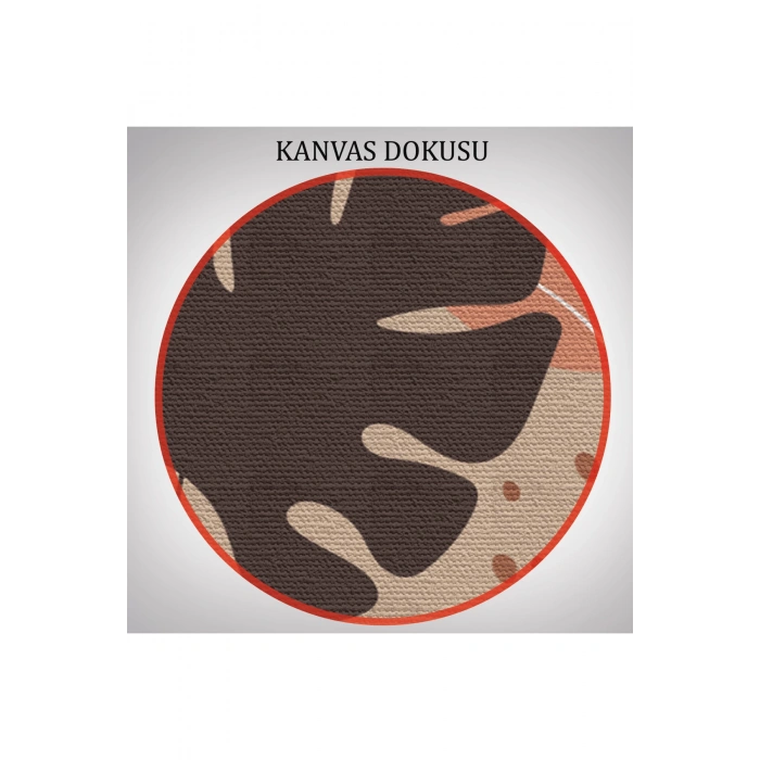 Yaprak Desenli Soyut Dekoratif Duvar Tablosu Üçlü Set-EH-107