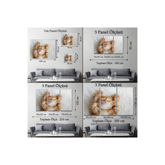 Yavru Kedi Dekoratif Kanvas Tablo 1125