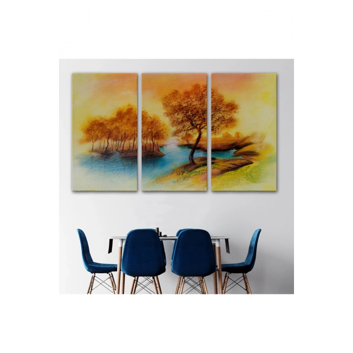 Yaz Mevsimi Manzaralı Kanvas Duvar Tablosu-1181