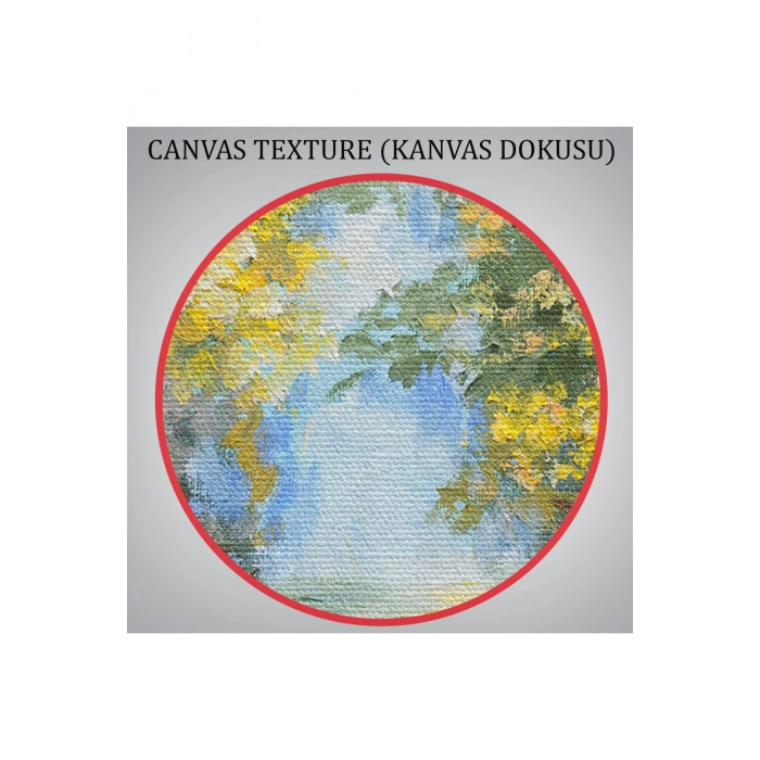 Yaz Ormanı ve Renkli Güzel Çiçekler Kanvas Duvar Tablosu-1190