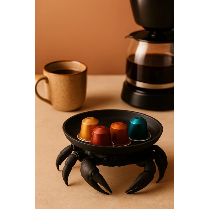 Yengeç Takı, Kahve Yanı Sunumluk Siyah