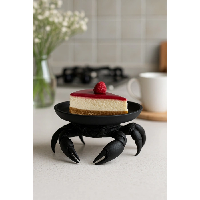 Yengeç Takı, Kahve Yanı Sunumluk Siyah