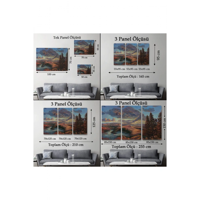 Yeryüzü ve Gökyüzü Duvar Tablosu-6581