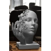 3D Soyut Yüz İnsan Heykel Figür