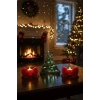 3D Yılbaşı Dekor Seti 3’lü Çam Ağacı (16 x 16 cm) ve Kurdela Mumluk (8 x 7 cm), Tealight Mumlar & Periled Dahil
