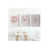 3’lü Tablo Sevimli Tavşan Dekoratif Duvar Tablo Seti-BŞ-44