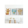 3’lü Tablo Şirin Hayvanlar Temalı Dekoratif Duvar Tablo Seti-CA-51