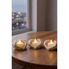 Melek Işığı Seti 3’lü Melek Kanatlı LED Mum Dekoratif Tealight 8 x 7 cm