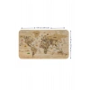 Ahşap Görünümlü Türkçe Eğitici Detaylı Atlası Dünya Haritası Duvar Sticker -60x105-3843