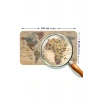 Ahşap Görünümlü Türkçe Eğitici Detaylı Atlası Dünya Haritası Duvar Sticker-60x105-3844