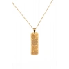 Altın renk Dikdörtgen Altın Kaplama Dualı Çelik Kolye Çelik Zincirli kararmaz paslanmaz silinmez