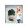 Atatürk Portre Tablosu Mustafa Kemal Atatürk Dikdörtgen Dekoratif Kanvas Tablo-CF-56
