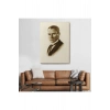 Atatürk Portre Tablosu Mustafa Kemal Atatürk Dikdörtgen Dekoratif Kanvas Tablo-CI-59