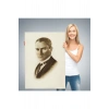 Atatürk Portre Tablosu Mustafa Kemal Atatürk Dikdörtgen Dekoratif Kanvas Tablo-CI-59
