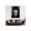 Atatürk Portre Tablosu Mustafa Kemal Atatürk Dikdörtgen Dekoratif Kanvas Tablo-CJ-60