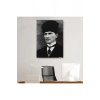 Atatürk Portre Tablosu Mustafa Kemal Atatürk Dikdörtgen Dekoratif Kanvas Tablo-CJ-60