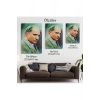 Atatürk Portre Tablosu Mustafa Kemal Atatürk Dikdörtgen Dekoratif Kanvas Tablo-CL-62
