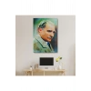 Atatürk Portre Tablosu Mustafa Kemal Atatürk Dikdörtgen Dekoratif Kanvas Tablo-CL-62