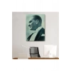 Atatürk Portre Tablosu Mustafa Kemal Atatürk Dikdörtgen Dekoratif Kanvas Tablo-CN-63