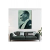 Atatürk Portre Tablosu Mustafa Kemal Atatürk Dikdörtgen Dekoratif Kanvas Tablo-CN-63