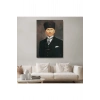 Atatürk Portre Tablosu Mustafa Kemal Atatürk Dikdörtgen Dekoratif Kanvas Tablo-CÖ-65