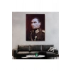 Atatürk Portre Tablosu Mustafa Kemal Atatürk Dikdörtgen Dekoratif Kanvas Tablo-CP-67