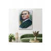 Atatürk Portre Tablosu Mustafa Kemal Atatürk Dikdörtgen Dekoratif Kanvas Tablo-CR-68