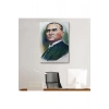 Atatürk Portre Tablosu Mustafa Kemal Atatürk Dikdörtgen Dekoratif Kanvas Tablo-CR-68