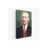 Atatürk Portre Tablosu Mustafa Kemal Atatürk Dikdörtgen Dekoratif Kanvas Tablo-CS-69